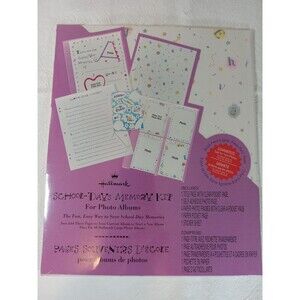 Hallmark SCHOOL DAYS Memory Kit AR1102 Hallmark Large Photo Albums Post Bound